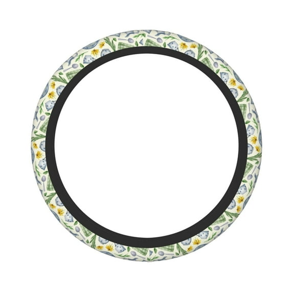 Daiia Steering Wheel Covers Vintage Utensils Elastic Skidproof Steering Wheel Protective Cover Case Steering Wheel Protector Comfortable Protective Case For Suv Sedan Decor