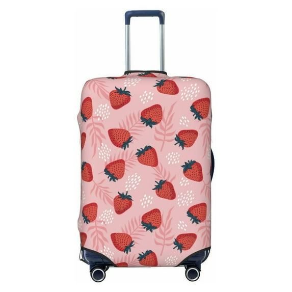 Daiia Strawberries Luggage Cover, Thickened Washable Travel Luggage Covers, Elastic Unique Baggage Covers for 18-20 inch Luggage-Small