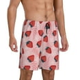 thumbnail image 1 of Daiia Strawberries Mens Woven Stretch Pajama Short,Short Pajama Pants-X-Large, 1 of 7