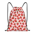 thumbnail image 1 of Daiia Strawberries Pattern Drawstring Backpack, Gym Bag, Lightweight Backpack, Water-Resistant Bag Travel Sports Backpack, Fitness Bag, Yoga Bag-Small, 1 of 6