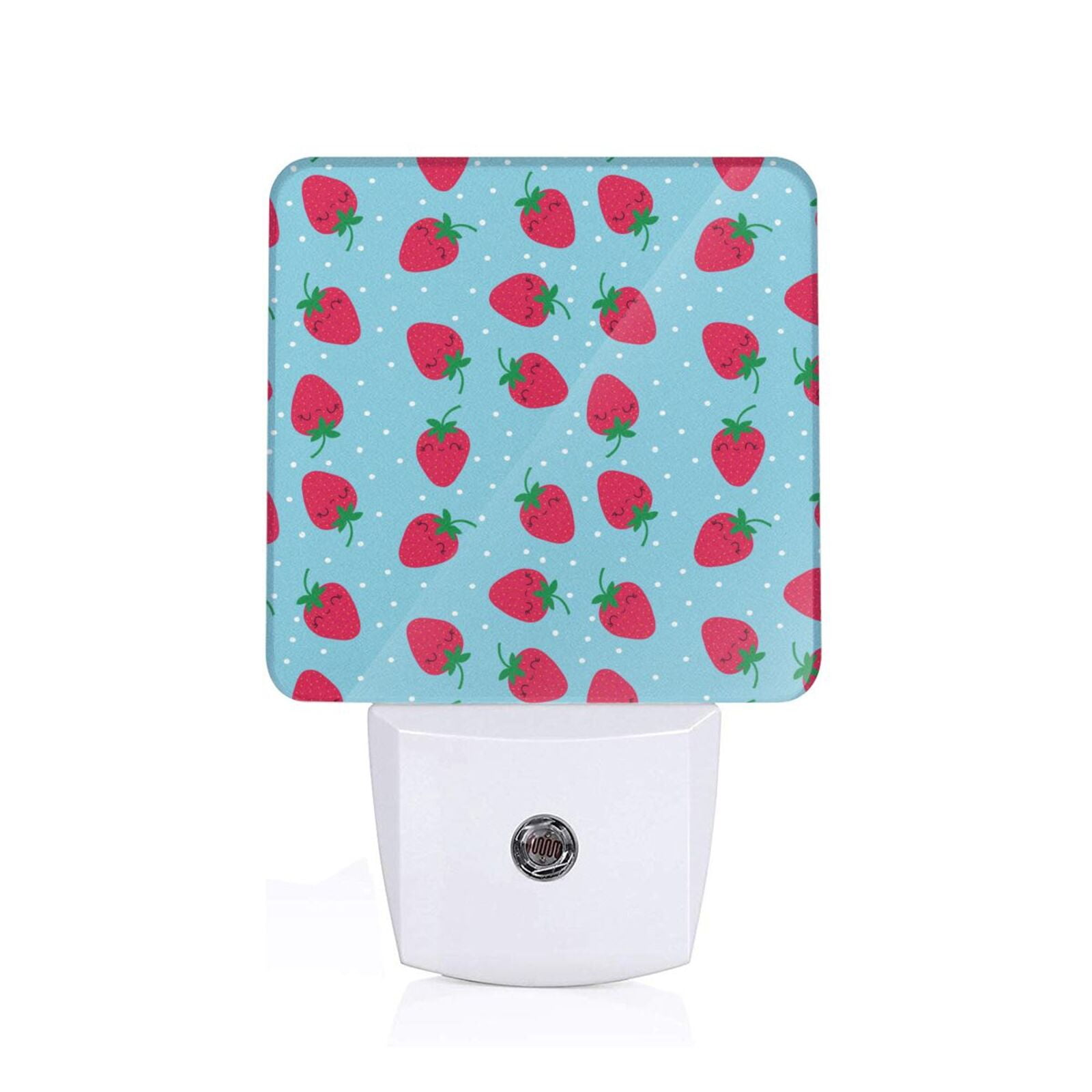 Daiia Strawberries Pattern Plugin LED Backlit Night Light with Motion