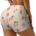 thumbnail image 1 of Daiia Strawberries Pattern Women's Workout Shorts Biker Shorts - High Waisted Workout Spandex Tummy Control Gym Running Yoga Shorts-XX-Large, 1 of 8