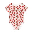 thumbnail image 1 of Daiia Strawberries Printed Unisex-Baby Short Sleeve Onesies Bodysuits Baby Climbing Clothes Soft and Comfortable Romper with Expandable Shoulder Design-9M, 1 of 1