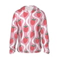 thumbnail image 1 of Daiia Strawberries UPF 50+ Sun Protection Hoodie Jacket Lightweight Long Sleeve Sun Shirt for Women Men with Pocket Hiking Outdoor-XX-Large, 1 of 9
