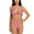 thumbnail image 1 of Daiia Strawberry And Flowers Women's Bikini Set Two Piece Swimsuit High Waisted Bikini Adjustable Straps Bikini Perfect for Beach, Pool, and Summer Vacation-XX-Large, 1 of 9