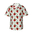 thumbnail image 1 of Daiia Strawberry Hawaiian Shirt for Men Gentle Cotton Regular Short Sleeve Casual-Medium, 1 of 9