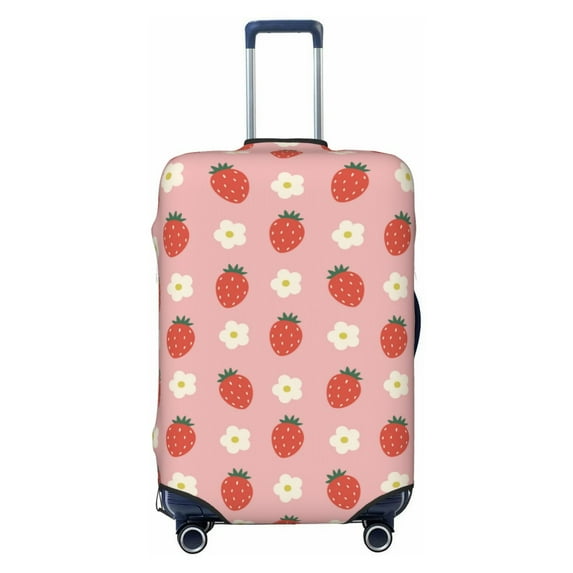 Daiia Strawberry Luggage Cover, Thickened Washable Travel Luggage Covers, Elastic Unique Baggage Covers for 18-20 inch Luggage-X-Large