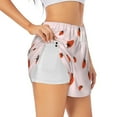 thumbnail image 1 of Daiia Strawberry Pattern Women's 2 in 1 Running Shorts - Lightweight Athletic Workout Gym Yoga Shorts Liner with Phone Pockets-Medium, 1 of 7