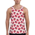 thumbnail image 1 of Daiia Strawberry Printed Men's Quick Dry Fit Muscle Tank Top Slim-Fit Tank Workout Tank Top Lightweight Sports Tank Top-Medium, 1 of 7