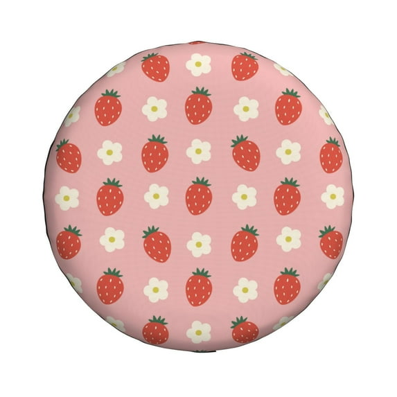 Daiia Strawberry Tire Covers , Travel Trailer Camper Truck SUV Motorhome Waterproof Wheel Cover, Sun Rain Snow Protector-17 inch