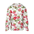 thumbnail image 1 of Daiia Strawberry1 UPF 50+ Sun Protection Hoodie Jacket Lightweight Long Sleeve Sun Shirt for Women Men with Pocket Hiking Outdoor-3X-Large, 1 of 9