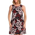 thumbnail image 1 of Pofeuu Snake And Rose Print Women's Sleeveless Dress, Loose Fit Summer Dress, Casual Tank Dress for Women, 1 of 7