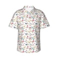 thumbnail image 1 of Daiia Summer Floral Hawaiian Shirt for Men Gentle Cotton Regular Short Sleeve Casual-Medium, 1 of 9