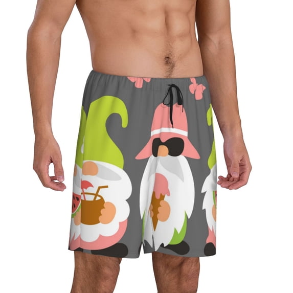 Daiia Summer Gnome 1 Mens Woven Stretch Pajama Short,Short Pajama Pants-X-Large