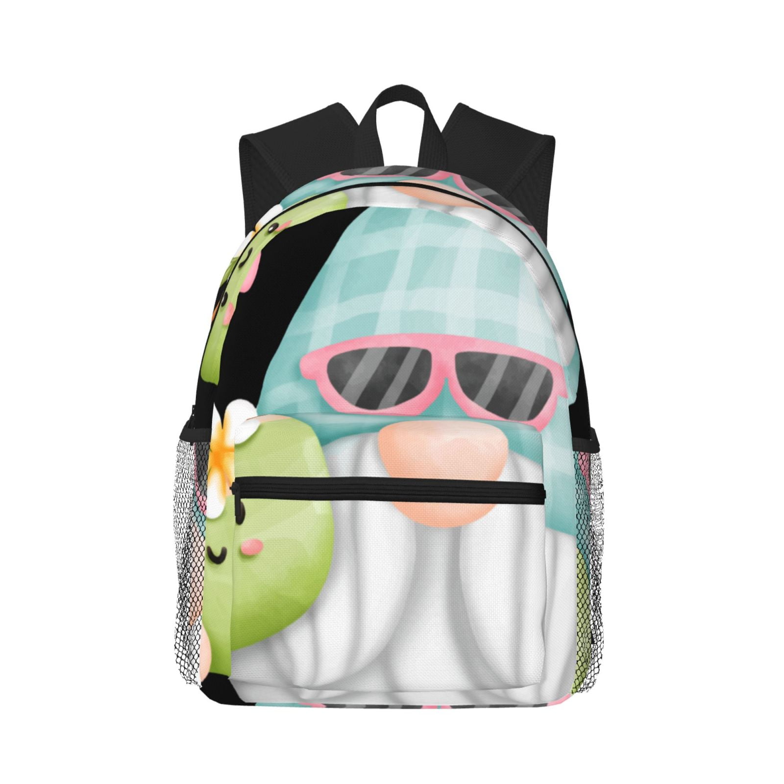 Daiia Summer Gnome,Cute Gnome School Backpack for Men Women, Unisex