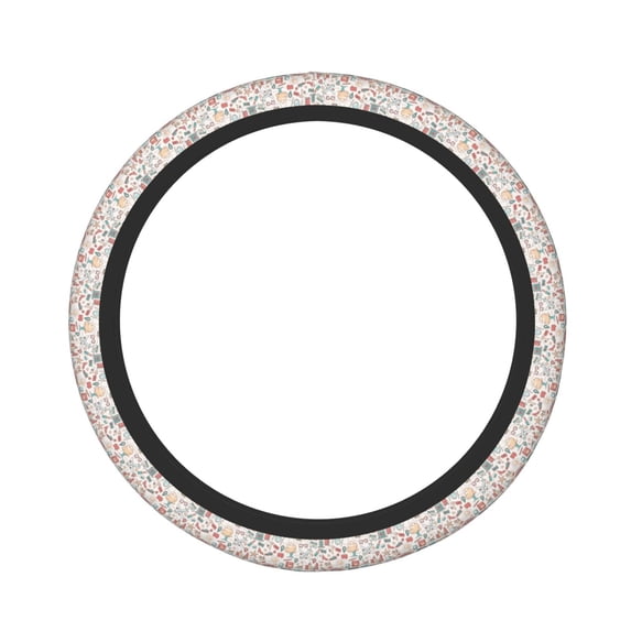Daiia Summer Life Steering Wheel Cover Auto Steering Wheel Covers Breathable Anti-Slip Steering Wheels Car Interior Decor Accessories for Men Women Universal 15 Inch