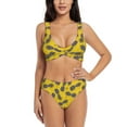 thumbnail image 1 of Daiia Summer Pineapple Women's Bikini Set Two Piece Swimsuit High Waisted Bikini Adjustable Straps Bikini Perfect for Beach, Pool, and Summer Vacation-Small, 1 of 9