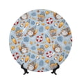 thumbnail image 1 of Daiia Summer Time With Gnome Printed Pattern Ceramic Plate Dinner Plates Bone China Decorative Plates with Display Stand Art Ceramic Ornaments for Wall Hanging Decoration-10in, 1 of 6