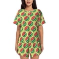 thumbnail image 1 of Daiia Summer Watermelon Pattern Womens Pajama Sets Short Sleeve Pajamas for Women Sets Soft Lounge Sets Casual Round Neck Sleepwear PJS-Large, 1 of 7