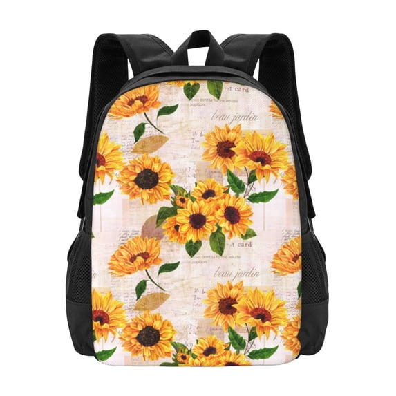 Daiia Sunflower 5 Backpack for Men and Women -Durable Backpack Large Capacity, Water-Resistant Bag with Adjustable Straps and Laptop Compartment