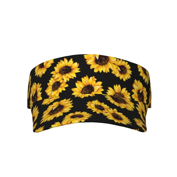 Daiia Sunflower 6 Pattern Sport Sun Visor Hats Visor Cap Adjustable Empty Top Baseball Cap Cotton Ball Caps for Women and Men