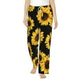 thumbnail image 1 of Daiia Sunflower 6 Women's Sleep Pant with Pockets and Drawstring,Pajama Pants-Small, 1 of 9