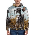 thumbnail image 1 of Daiia Sunflower Butterfly Skull for Men's Fashion Hoodies & Sweatshirts with Kangaroo Pocket Hooded Sweatshirt Breathable & Moisture Wicking-3X-Large, 1 of 7