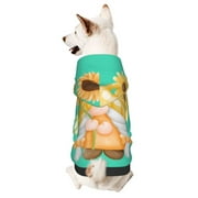 Daiia Sunflower Gnomes 3 Pets Wear Hoodies ,Pet Dog Clothes,Puppy Hoodies,Dog Hoodies Costumes Pet Sweaters-Size Name