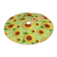 thumbnail image 1 of Daiia Sunflower Leaves Drawing Merry Christmas Tree Skirt , Xmas Large Lace-up Tree Skirt, Santa Snowflakes Rustic Home Decorations New Year Party Farmhouse Decor-36", 1 of 7