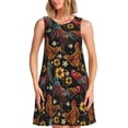 thumbnail image 1 of Daiia Sunflower Rooster Print Women's Dresses 2025 Trendy Short sleeve Dresses Casual Baggy Flowy Maxi Sun Dresses, 1 of 7