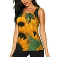 thumbnail image 1 of Daiia Sunflowers 7 Printed Womens Workout Tops for Women Quick-dry Tank Tops Mesh Yoga Shirts Athletic Running Tank Tops Sleeveless Gym Clothes-Large, 1 of 7
