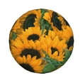 thumbnail image 1 of Daiia Sunflowers 7 Tire Covers , Travel Trailer Camper Truck SUV Motorhome Waterproof Wheel Cover, Sun Rain Snow Protector-16 inch, 1 of 9