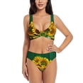 thumbnail image 1 of Daiia Sunflowers in Bucket Women's Bikini Set Two Piece Swimsuit High Waisted Bikini Adjustable Straps Bikini Perfect for Beach, Pool, and Summer Vacation-Small, 1 of 9