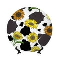 thumbnail image 1 of Daiia Sunflowers Country Printed Pattern Ceramic Plate Dinner Plates Bone China Decorative Plates with Display Stand Art Ceramic Ornaments for Wall Hanging Decoration-6in, 1 of 6