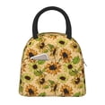 thumbnail image 1 of Daiia Sunflowers Pattern Lunch Bag , Insulated Lunch Box, Small Leakproof Cooler Food Lunch Containers Reusable High Capacity Lunch Tote Bags-One Size, 1 of 6