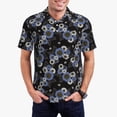thumbnail image 1 of Daiia Sunflowers Pattern Men’s Polo Shirts,Solid Deck Shirt,Classic Fit, Breathable Cotton Polo for Casual and Sport Wear-Large, 1 of 7
