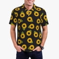 thumbnail image 1 of Daiia Sunflowers Pattern Men’s Polo Shirts,Solid Deck Shirt,Classic Fit, Breathable Cotton Polo for Casual and Sport Wear-XX-Large, 1 of 7