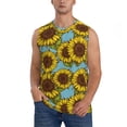 thumbnail image 1 of Daiia Sunflowers Printed Men's Tank Tops,Casual Soft Sleeveless Gym Muscle Shirts Bodybuilding Tee-Small, 1 of 8