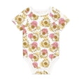 thumbnail image 1 of Daiia Sunflowers Printed Unisex-Baby Short Sleeve Onesies Bodysuits Baby Climbing Clothes Soft and Comfortable Romper with Expandable Shoulder Design-18 Months, 1 of 1