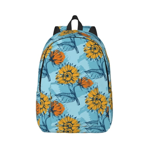 Daiia Sunflowers Vintage Canvas Backpack for Men and Women ,Hiking Backpack,Travel Laptop Bag for School,Large Capacity Backpack