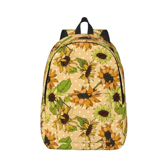 Daiia Sunflowers Vintage Canvas Backpack for Men and Women ,Hiking Backpack,Travel Laptop Bag for School,Large Capacity Backpack