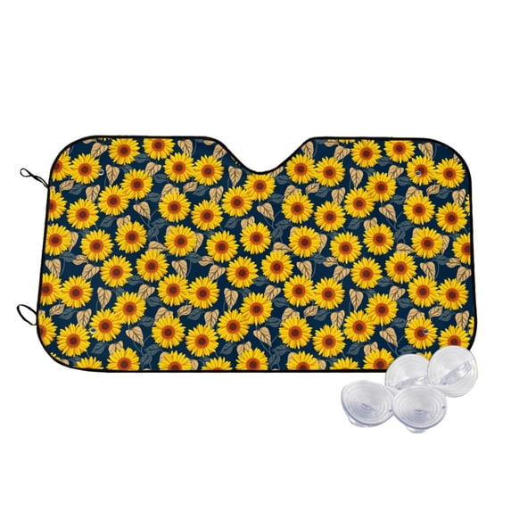 Daiia Sunflowers Windshield Sun Shade for Car SUV Truck (Medium ), Car Sun Shade Windshield, Car Shades for Front Windows, Sunshade for Car Windshield