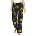 thumbnail image 1 of Daiia Sunflowers Women's Sleep Pant with Pockets and Drawstring,Pajama Pants-Medium, 1 of 9