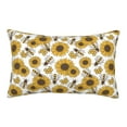 thumbnail image 1 of Daiia Sunflowers and Bees Bedding Waterproof Pillow Protector Zippered Queen – Bed Bug Proof Pillow Encasement-20"x30", 1 of 9