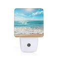 Daiia Sunny Ocean Waves Pattern Plugin LED Backlit Night Light with
