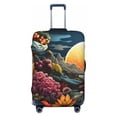 thumbnail image 1 of Daiia Sunset Floral Fantasy Landscape Luggage Cover, Thickened Washable Travel Luggage Covers, Elastic Unique Baggage Covers for 18-20 inch Luggage-Small, 1 of 9