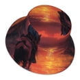 thumbnail image 1 of Daiia Sunset River Western Cowboy Pattern Bucket Hat - Trendy Cotton Sun Hat for Beach, Golf, Fishing - Fun Outdoor Vacation Boonie for Men and Women, 1 of 9