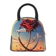thumbnail image 1 of Daiia Sunset Rose Elegance Pattern Lunch Bag , Insulated Lunch Box, Small Leakproof Cooler Food Lunch Containers Reusable High Capacity Lunch Tote Bags-One Size, 1 of 6