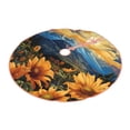 thumbnail image 1 of Daiia Sunset Sky Sunflower Drawing Merry Christmas Tree Skirt , Xmas Large Lace-up Tree Skirt, Santa Snowflakes Rustic Home Decorations New Year Party Farmhouse Decor-36", 1 of 7