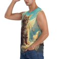 thumbnail image 1 of Daiia Sunshine Cloud Cute Cat Printed Men's Tank Tops,Casual Soft Sleeveless Gym Muscle Shirts Bodybuilding Tee-Large, 1 of 8